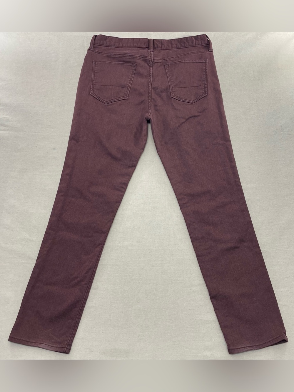 Banana Republic Travel Jeans Men 34x31 Wine Burgundy Slim Fit Stretch Denim Pan